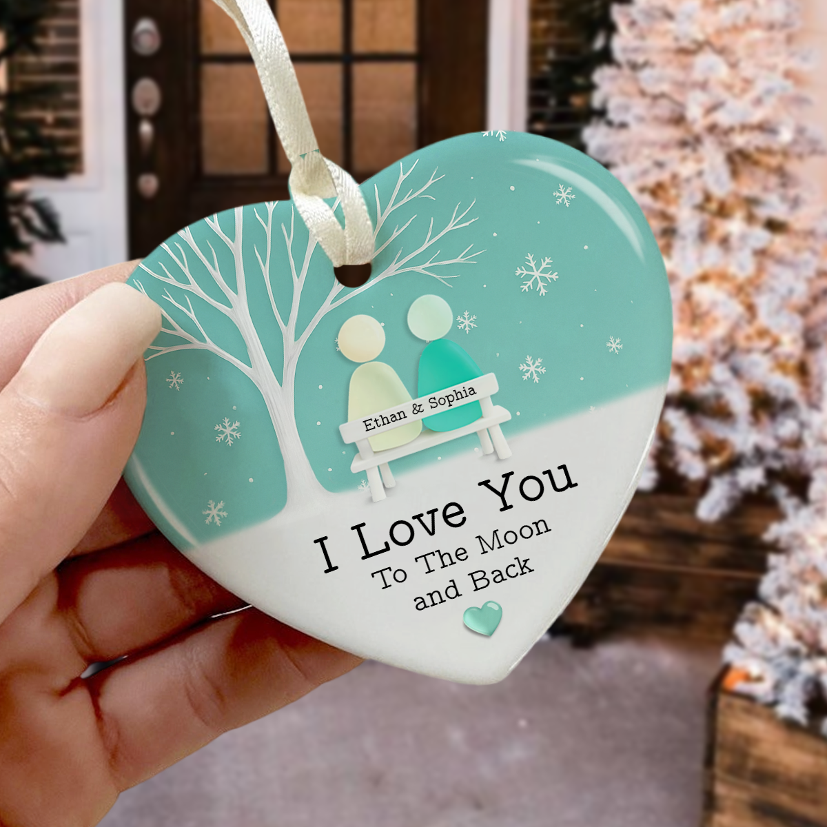 I Want To Grow Old With You Custom Couple Glass See 2D Flat Acrylic Ornament CH07 899868