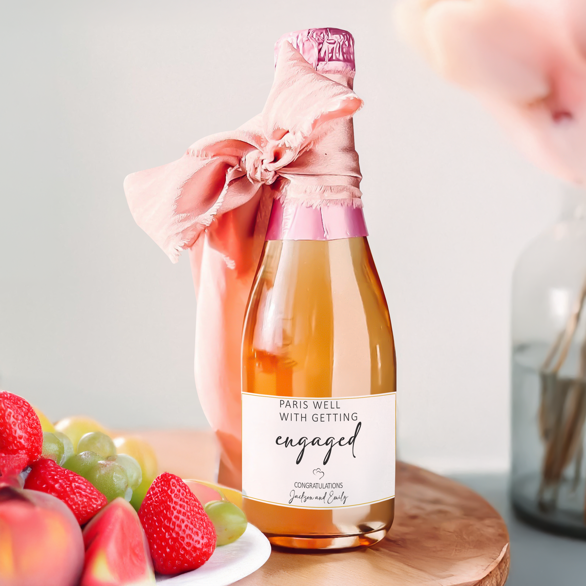 Personalized Wine Label Congratulation Getting Engaged Gift For Special Occasions LM32 893899