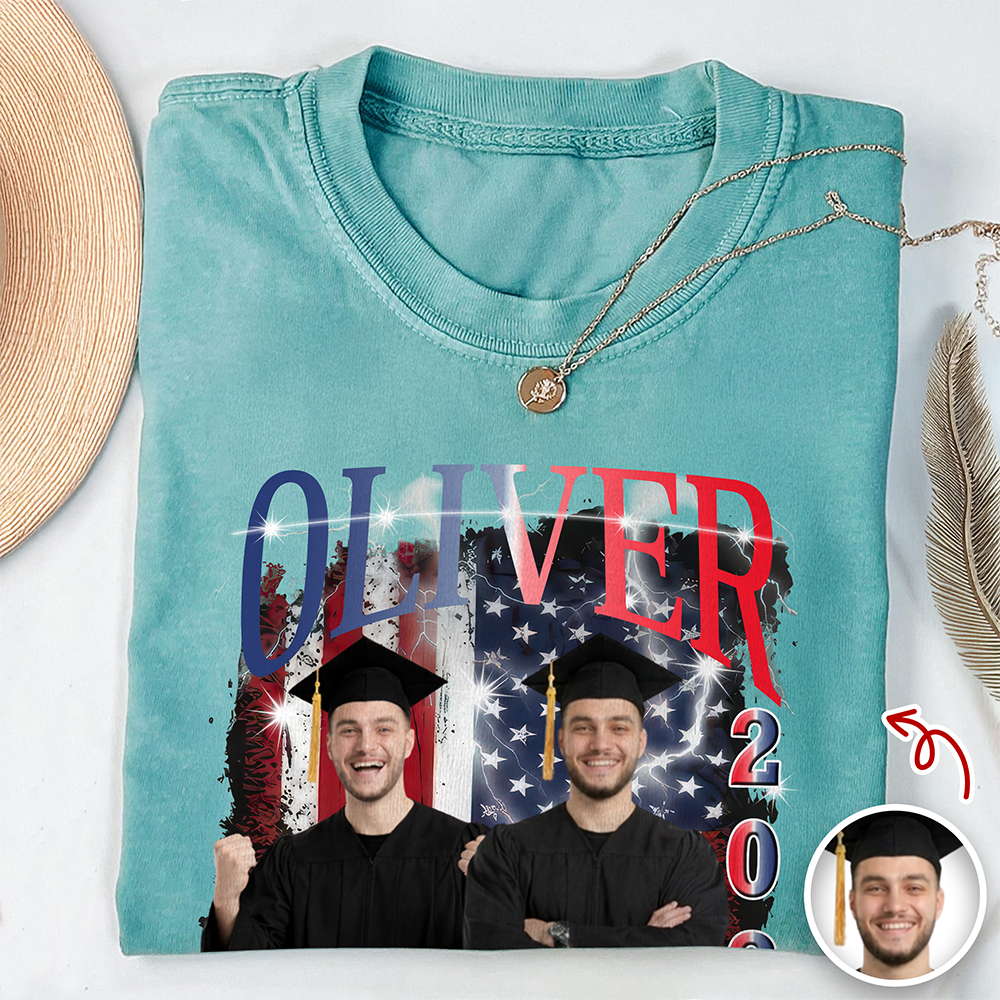 Custom Photo Class of 2026 Graduating in America’s 250th Year Graduation Comfort Shirt TH10 169289
