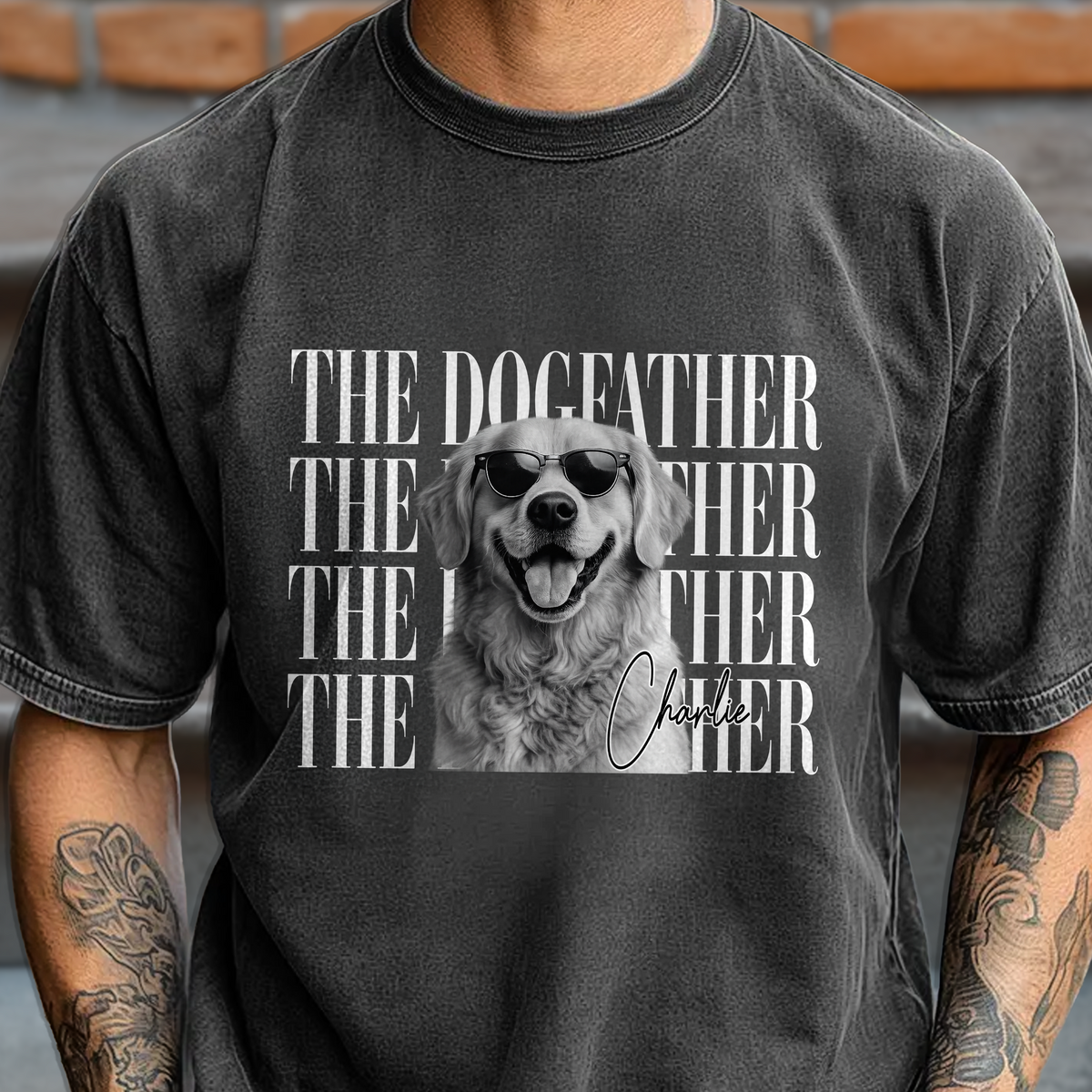Personalized Vintage Photo The Catfather, The Dogfather Dog Cat Comfort Shirt HA75 921384