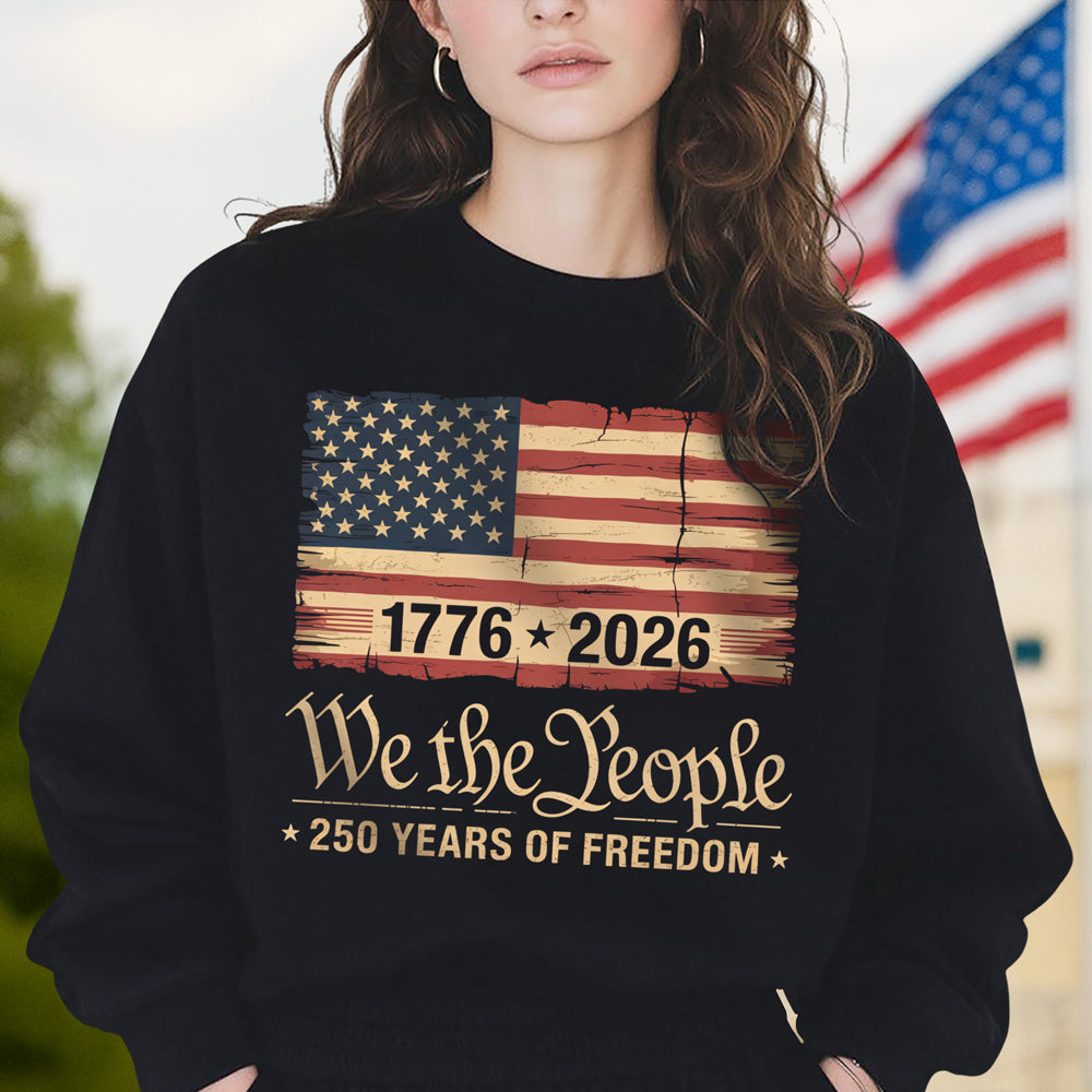 America 250th Birthday US Flag 250 Years We The People Dark Shirt HO82 894622