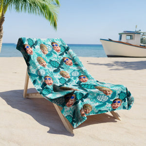 Custom Photo Turtles Pattern Beach Towel HO82 894068