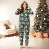 Custom Cat Face Photo With Colorful Christmas Lights Onesie Pajamas HO82 900202