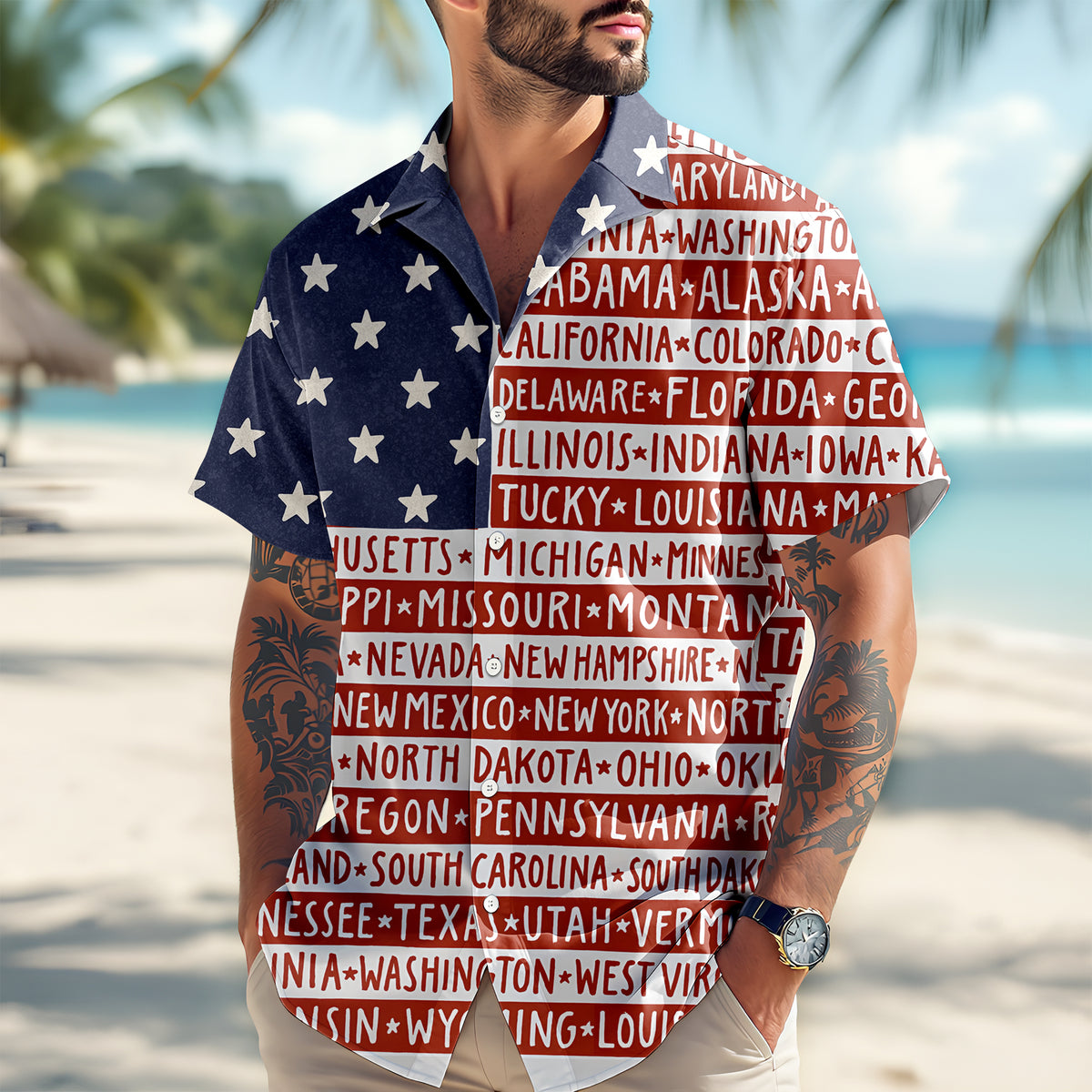 America State Hawaiian Shirt TH10 896385