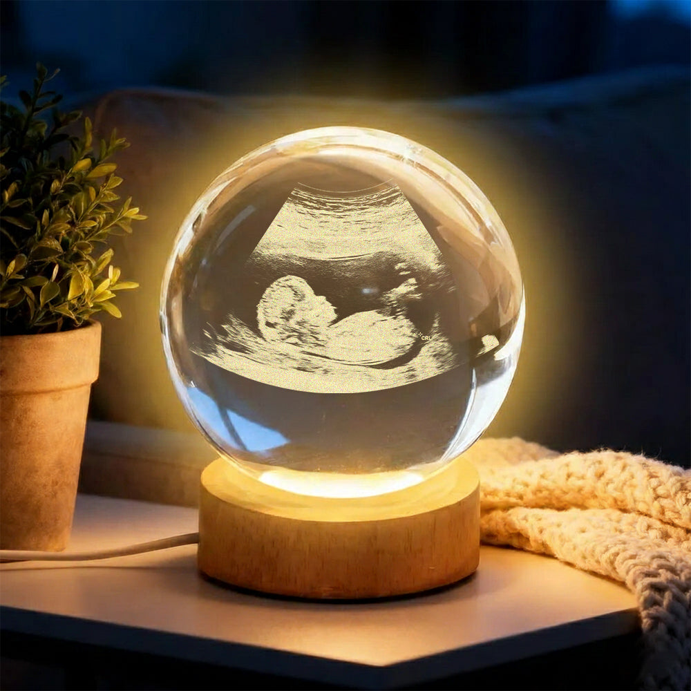Personalized Ultrasound Photo Crystal Ball LED Night Light HO82 901468