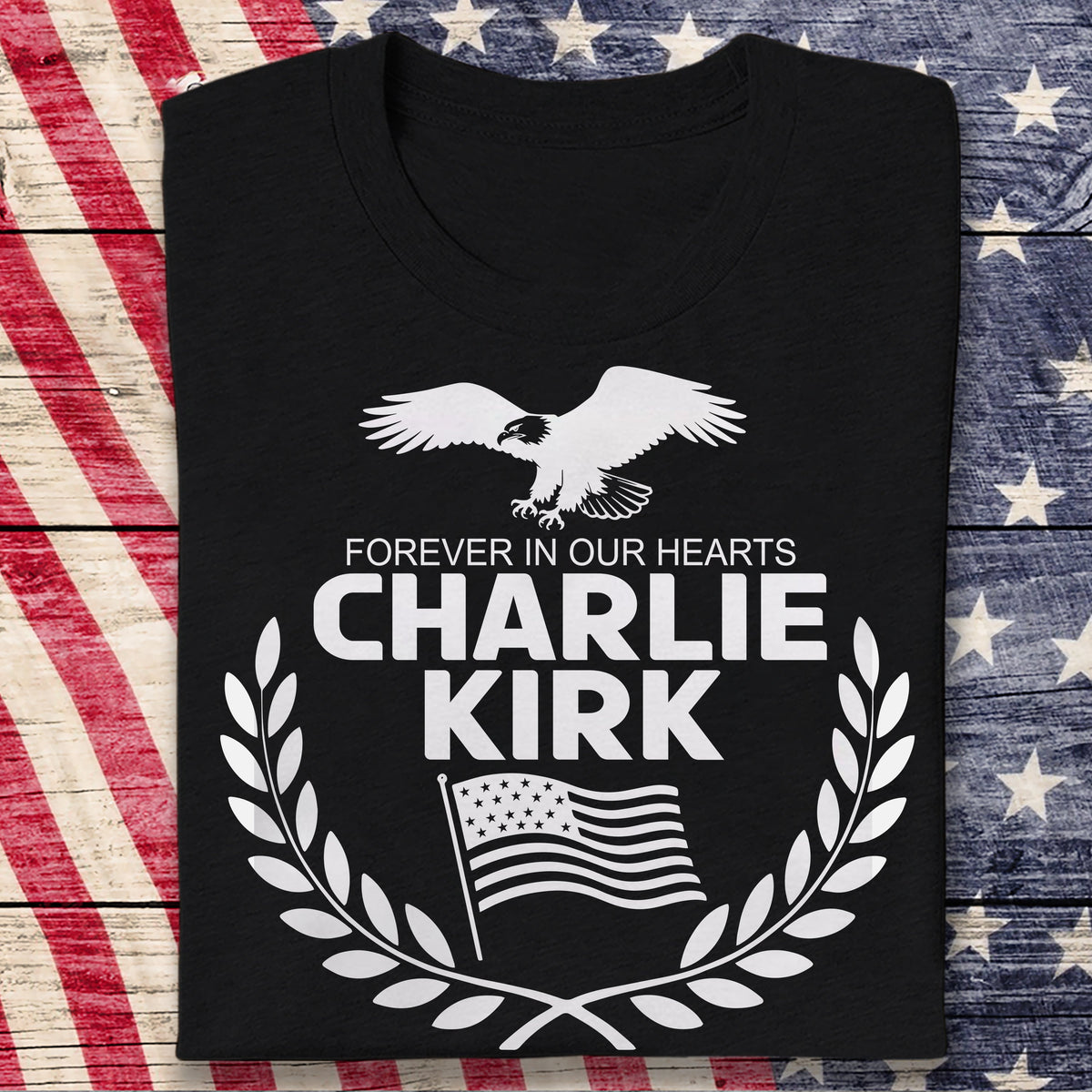Justice for Charlie Kirk - Prayers Up for Charlie Memorial Dark Shirt LM32 65623