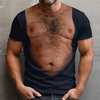 Personalized Funny Hairy Chest Illusion 3D Shirt - Novelty Gift for Men CH07 180124
