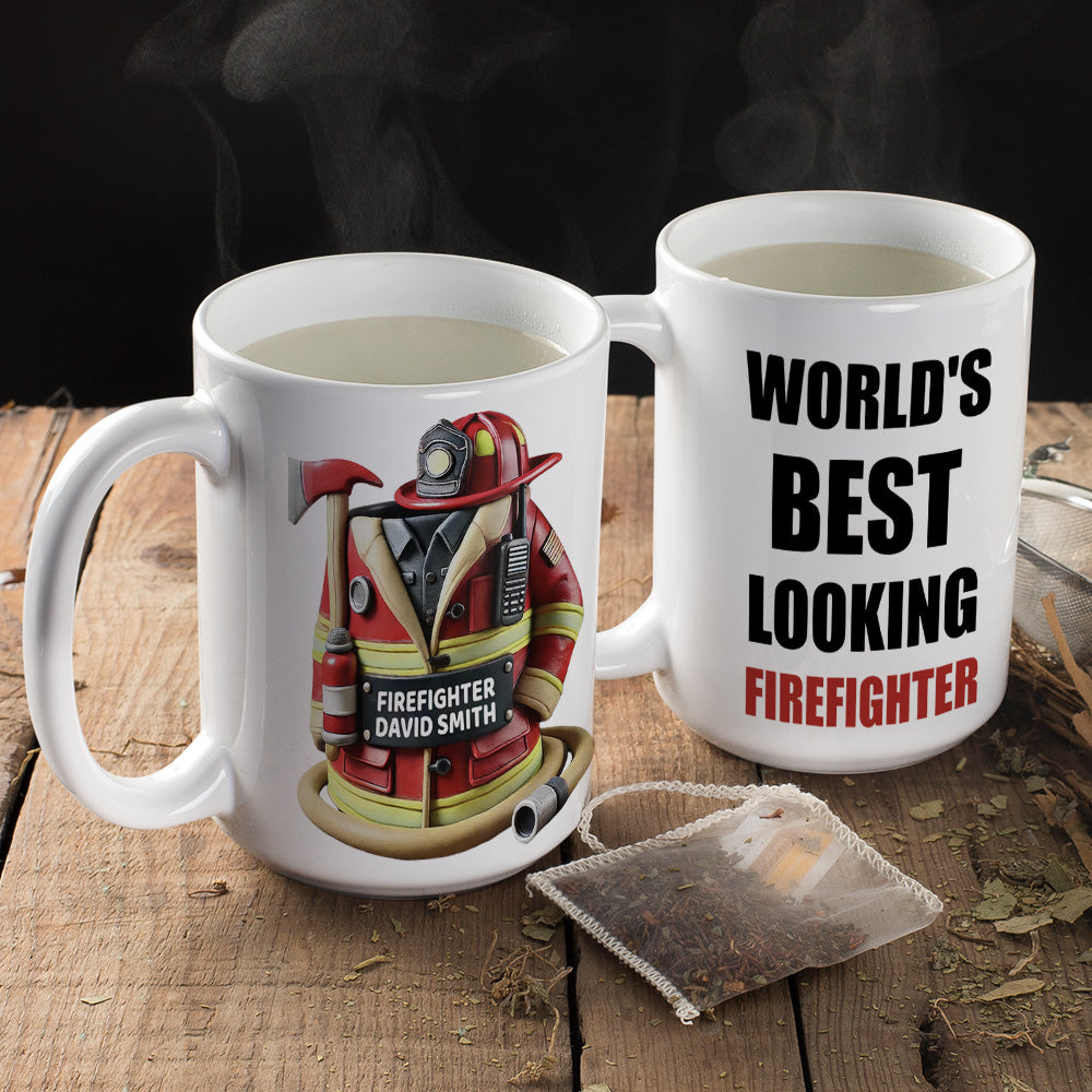 World's Best Looking Firefighter Gift For Dad Mug TH10 892957