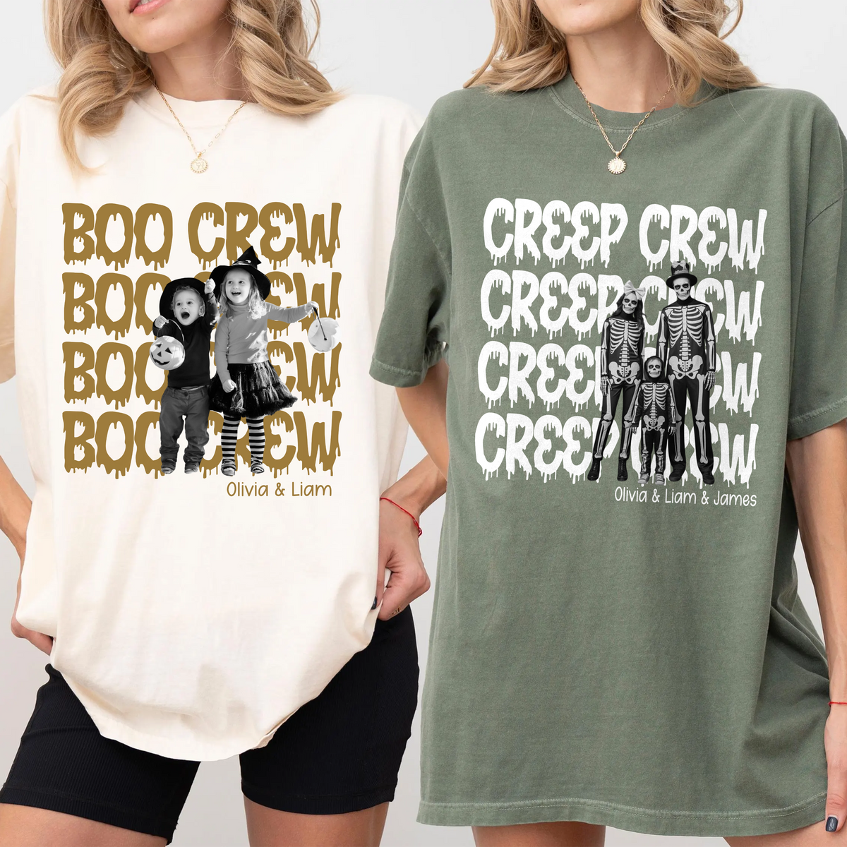 Custom Photo Boo Crew Halloween Comfort Shirt  - Personalized Halloween Gift For Family & Friends TH10 170377