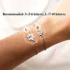 Personalized Pet Name Paw Print Bracelet, Minimalist Dog Cat Paw Jewelry LM32 669429