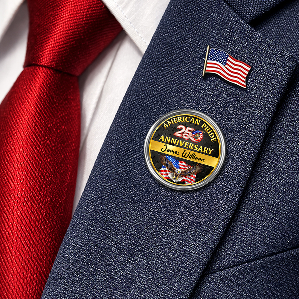 Custom Name American Pride 250th Anniversary 1776-2026 Keepsake Patriotic Lapel Pin LM32 899577