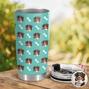 Custom Face Photo With Icon Dog Fat Tumbler Gift for Pet Lovers HA75 898546