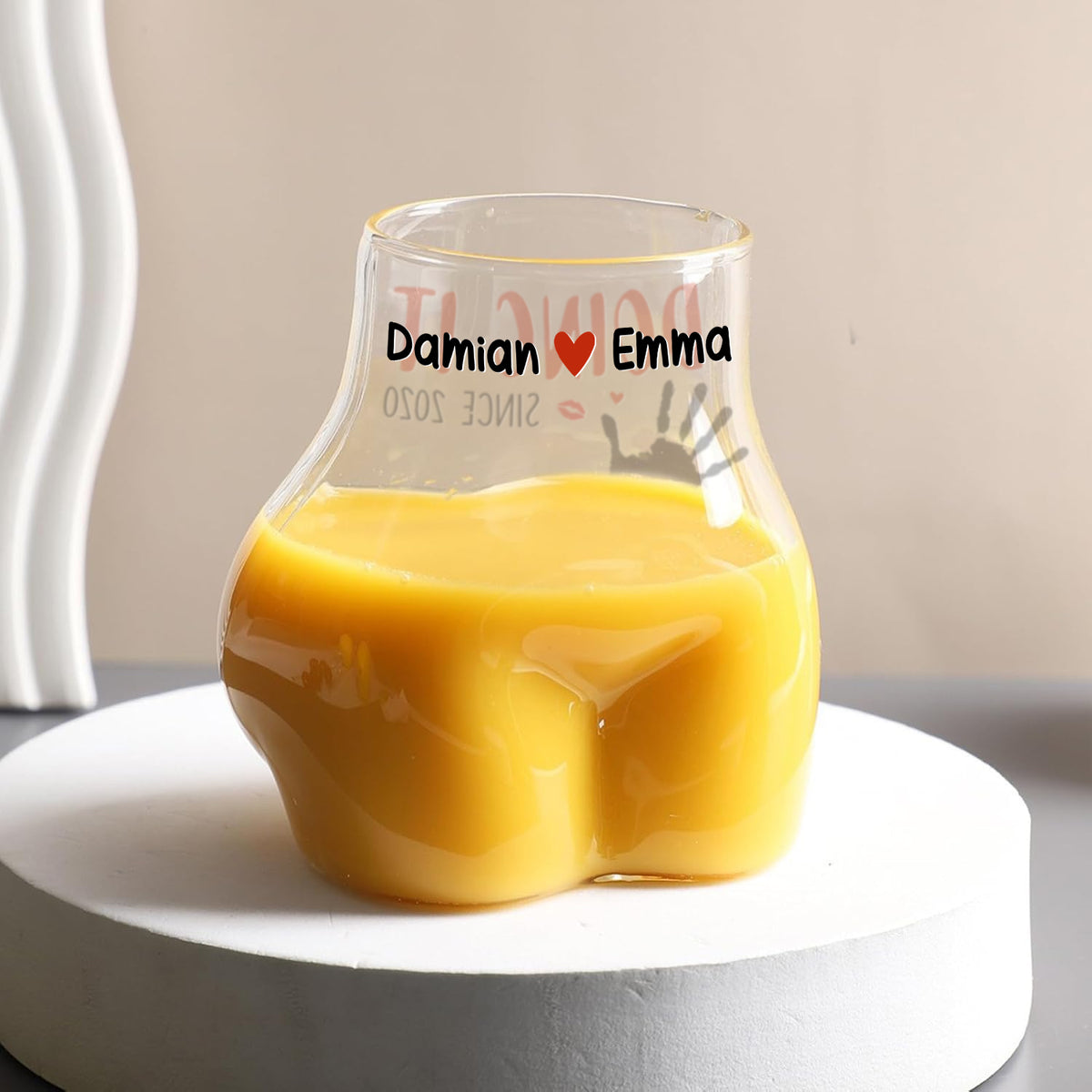 Funny Ass Body Shaped Glass Cup For Home Bar Party - Personalized Gift For Him, Boyfriend, Girlfriend, Couple HO82 902520