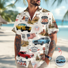 Custom Vintage Car Aloha Shirt, Route 66 Patriotic Hawaiian Shirt TH10 170037