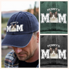 Custom Photo Dog Cat Dad Washed Denim Baseball Cap HA75 892466