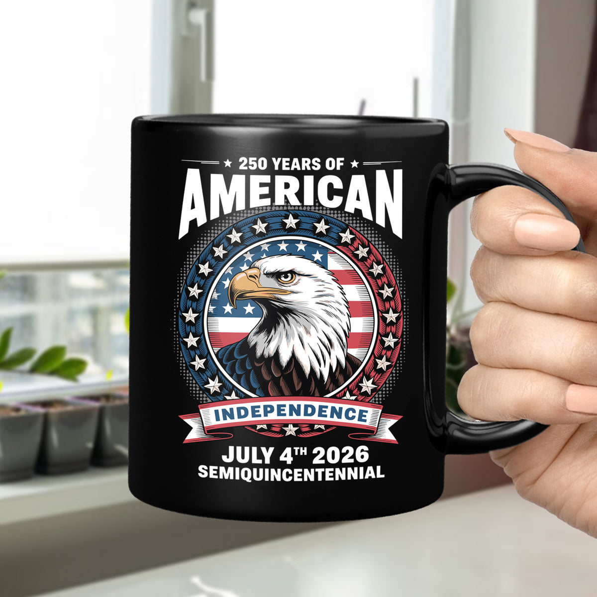 250 Years of America Anniversary Independence Day 2026 Black Mug CH07 896754