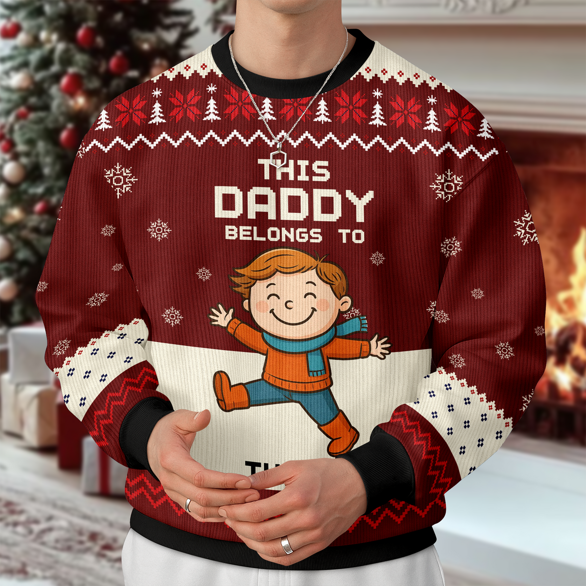 Personalized This Mommy Belongs To Ugly Sweater HA75 897814