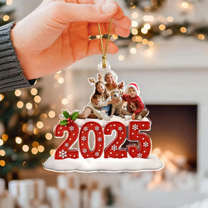Custom Family Photo Acrylic Ornament Christmas Gifts For Dad, Mom, Grandpa, Grandma HA75 897928