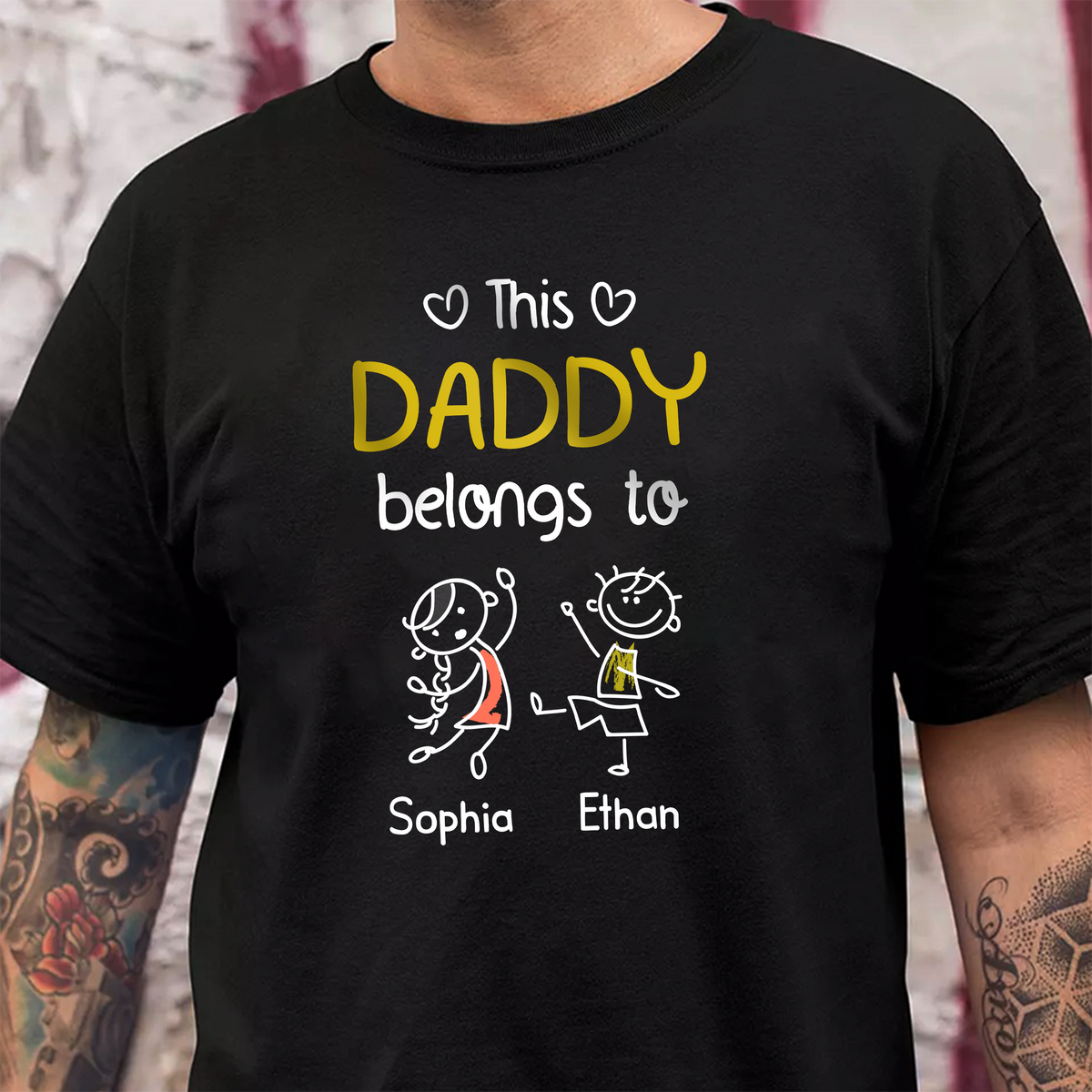 This Grandpa Belongs To Us Personalized Dark Shirt HA75 897208