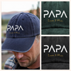 Custom Name Papa Washed Denim Baseball Cap Father's Day Gift HO82 902740