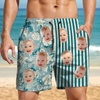 Custom Funny Face Tropical Floral Hawaiian Beach Shorts CH07 911562