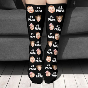 Custom Face Best Dad Ever Happy Father's Day Socks LM32 893533