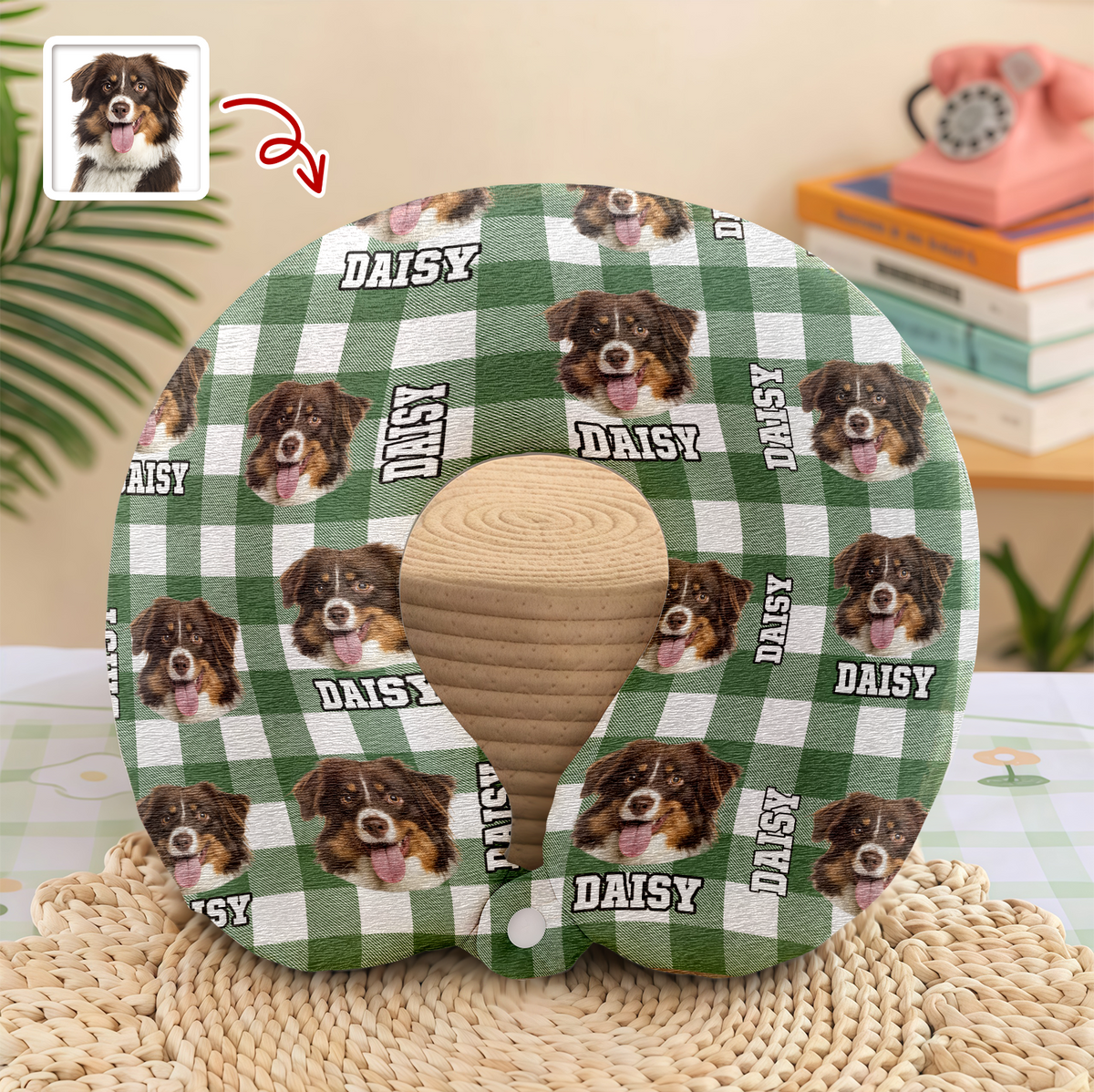 Custom Photo Name Dog Cat Travel Neck Pillow For Dog Cat Lovers LM32 897361