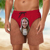 Custom Face Photo Men's Swim Trunks, Personalized Name Funny Beach Shorts, Vacation & Pool Party Gift LM32 669501