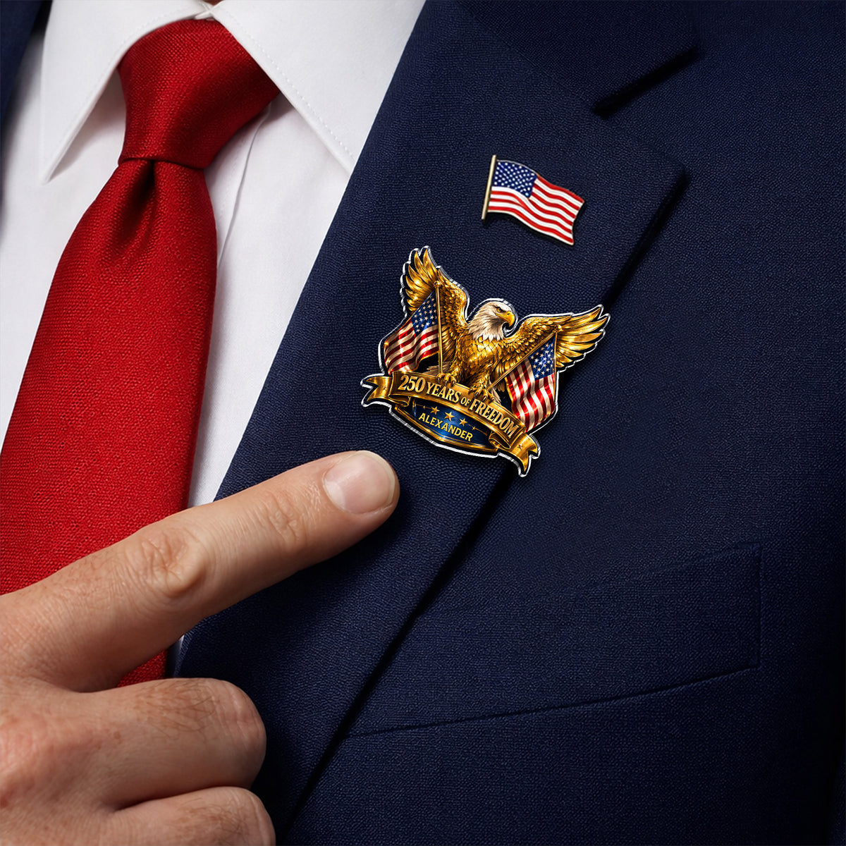 Custom Name 250 Years Of Freedom America Anniversary 1776–2026 Acrylic Pin HA75 920982