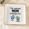 This Awesome Mom Belongs To Personalized Jewelry Dish Mother's Day Gift for Mom HA75 892068