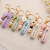 Custom Name with Floral Beaded Keyring Girls, Flower Girl Gift, Christmas Gift, Birthday Gift LM32 669897