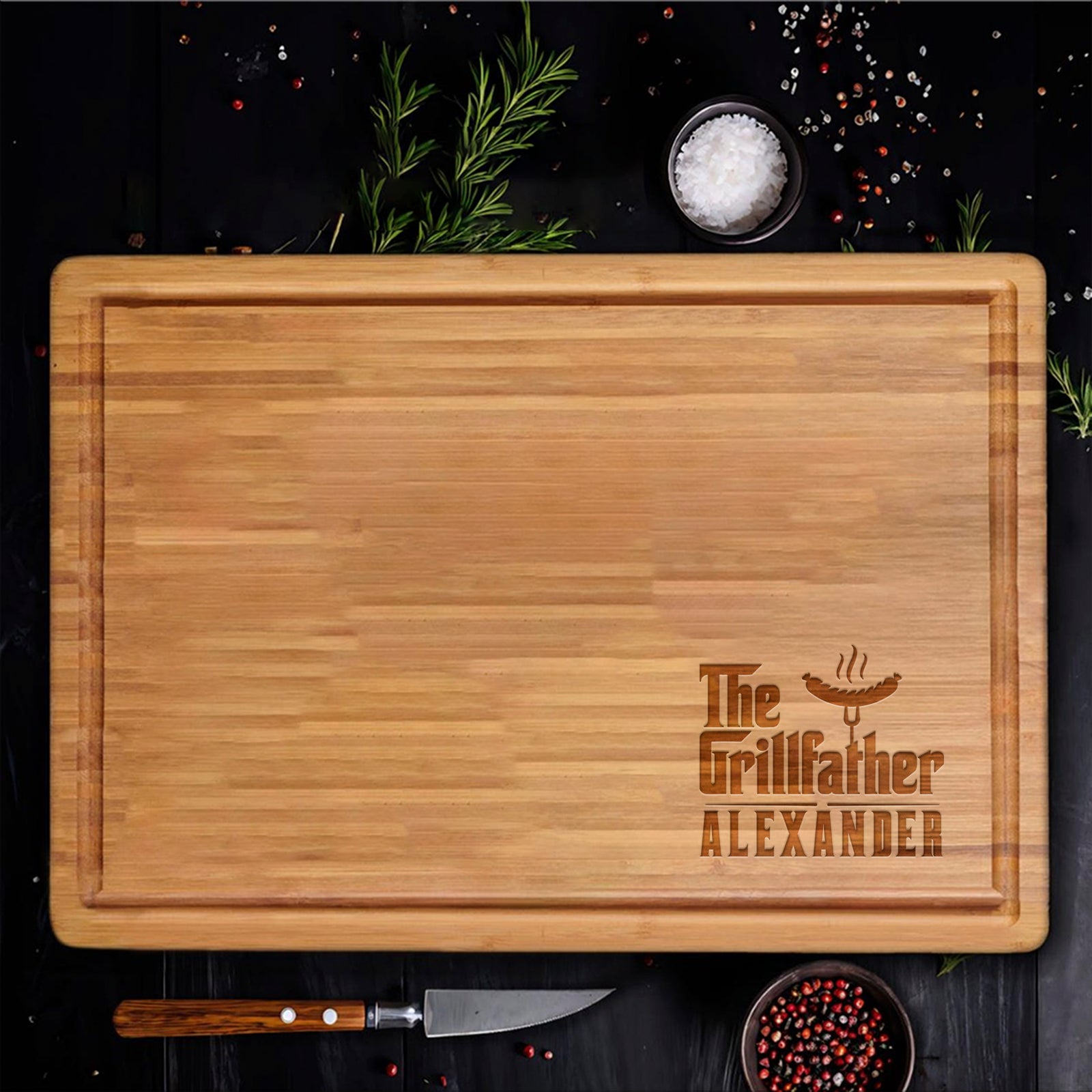 Grilling Cutting Board, Personalized Father's Day Gift for Him TH10 169719