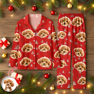 Custom Dog Photo With Christmas Tree Icon Pajamas TH10 894405