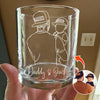 Custom Photo Daddy & Kids Portrait Rock Glass- Personalized Father’s Day Gift LM32 899999