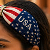 Personalized Name Mexico USA Knotted Headband, Mexican American Hair Accessory, Patriotic Floral Headband, Gift for Her K228 903386