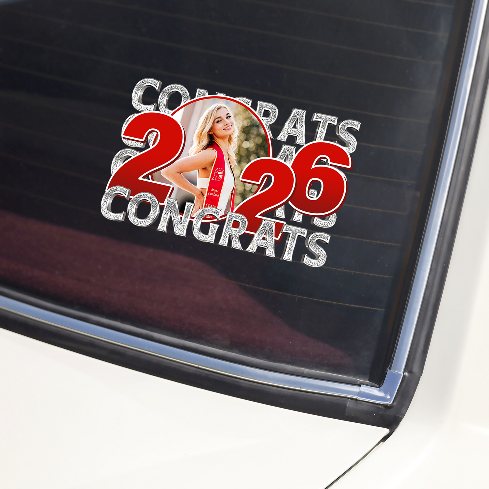 Custom Photo Congrats Class Of 2026 Graduation Car Window Decal Sticker HA75 920072