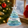 Custom Name Sea Glass Christmas Tree Acrylic Ornament – Personalized Coastal Christmas Decoration, Family Holiday Gift TH10 170673