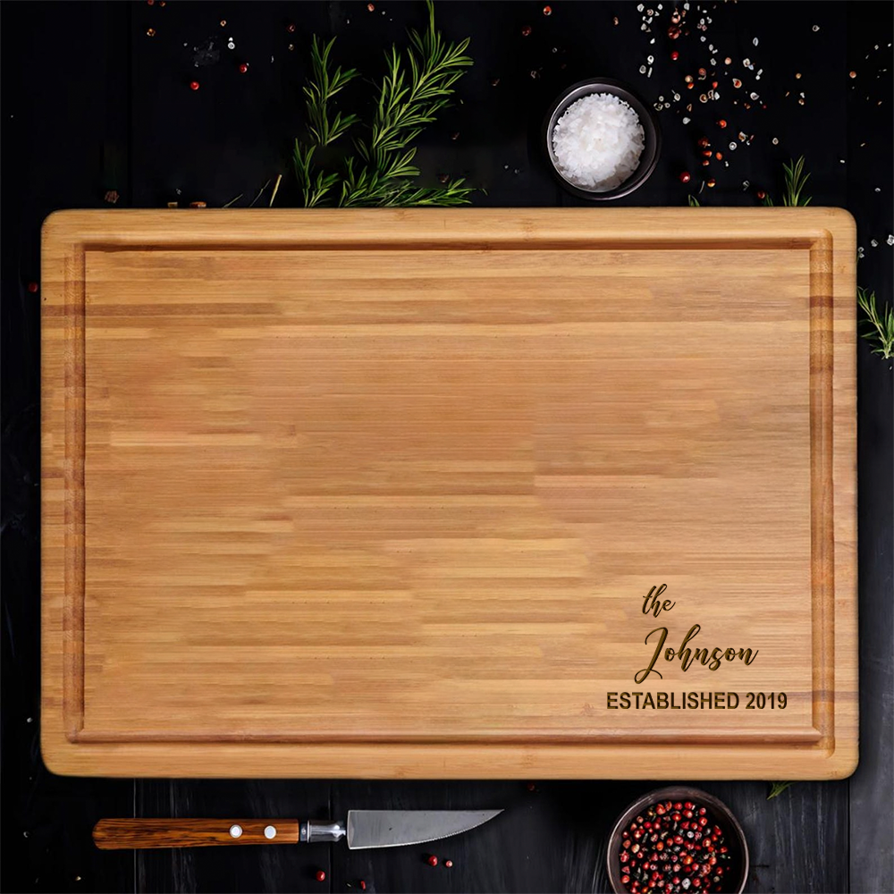 Custom Engraved Cutting Board – Personalized Gift for Wedding, Engagement, or Housewarming HO82 894366