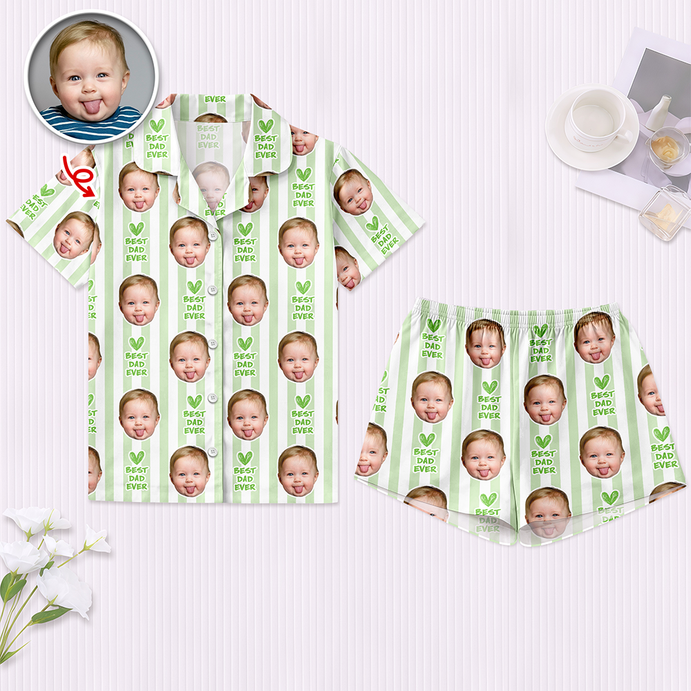 Custom Funny Face I Love You Best Dad, Mom Ever Short Pajamas, Family Gift LM32 669819