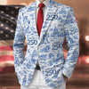 America 250th Anniversary Toile De Jouy Style Men's Suit HO82 901676