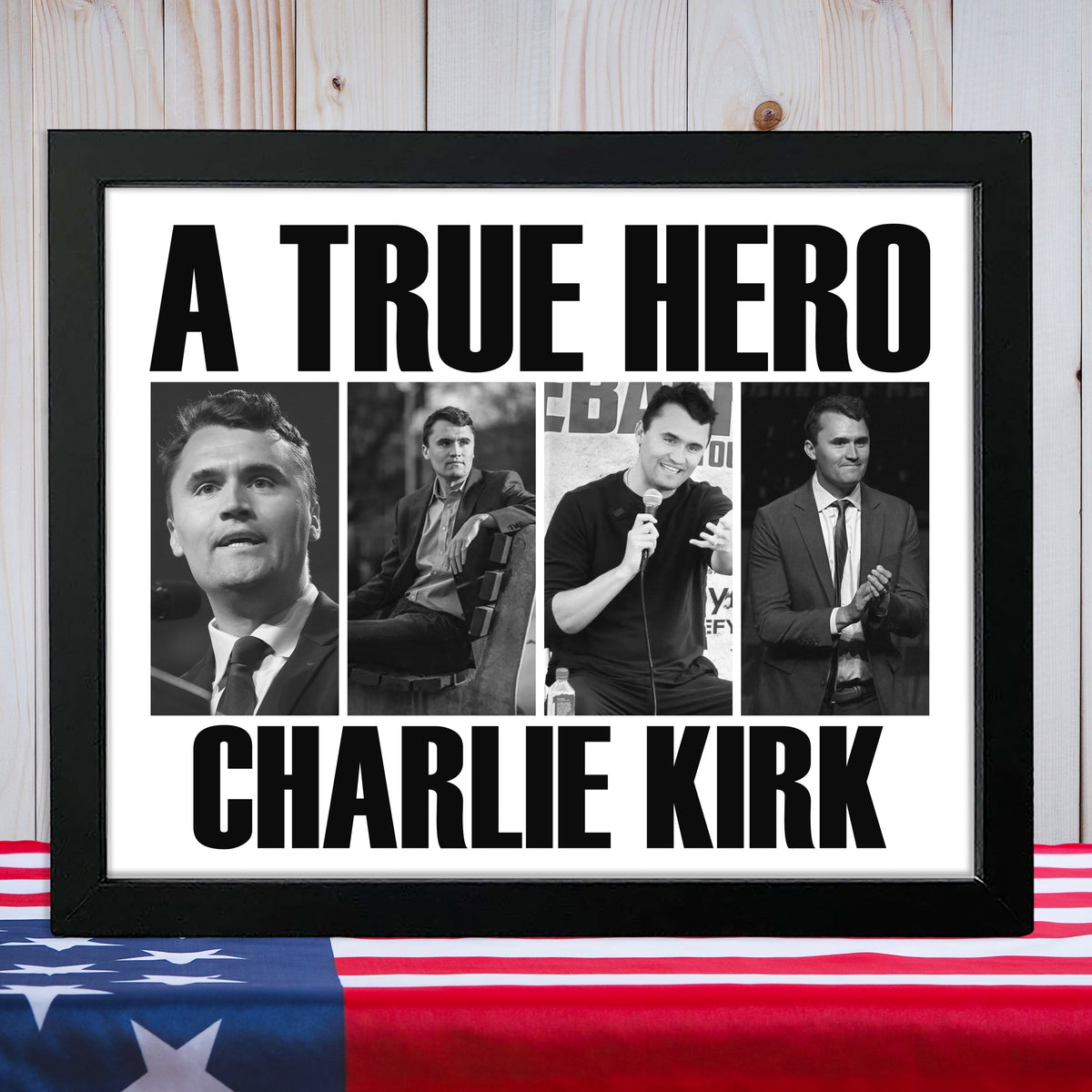 A True Hero Charlie Kirk Rest In Peace Picture Frame HO82 65772