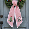 Personalized Embroidered Santa Hat Monogram Bow Christmas Wreath Sash LM32 669745