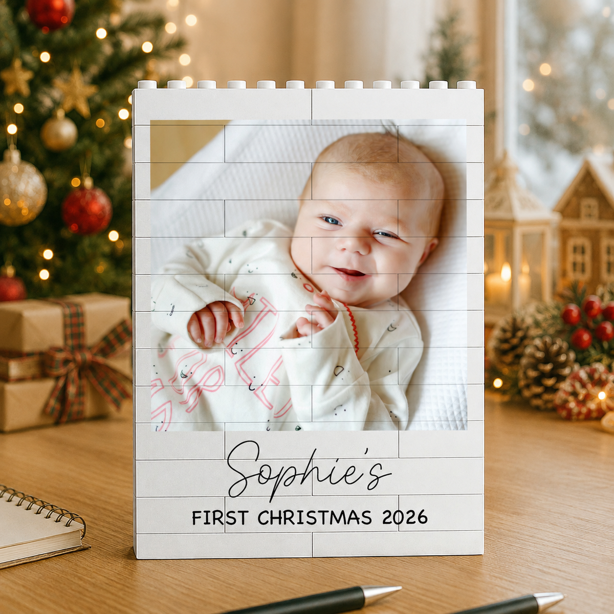 Custom Baby Photo First Christmas Brick Blocks For Family TH10 170815
