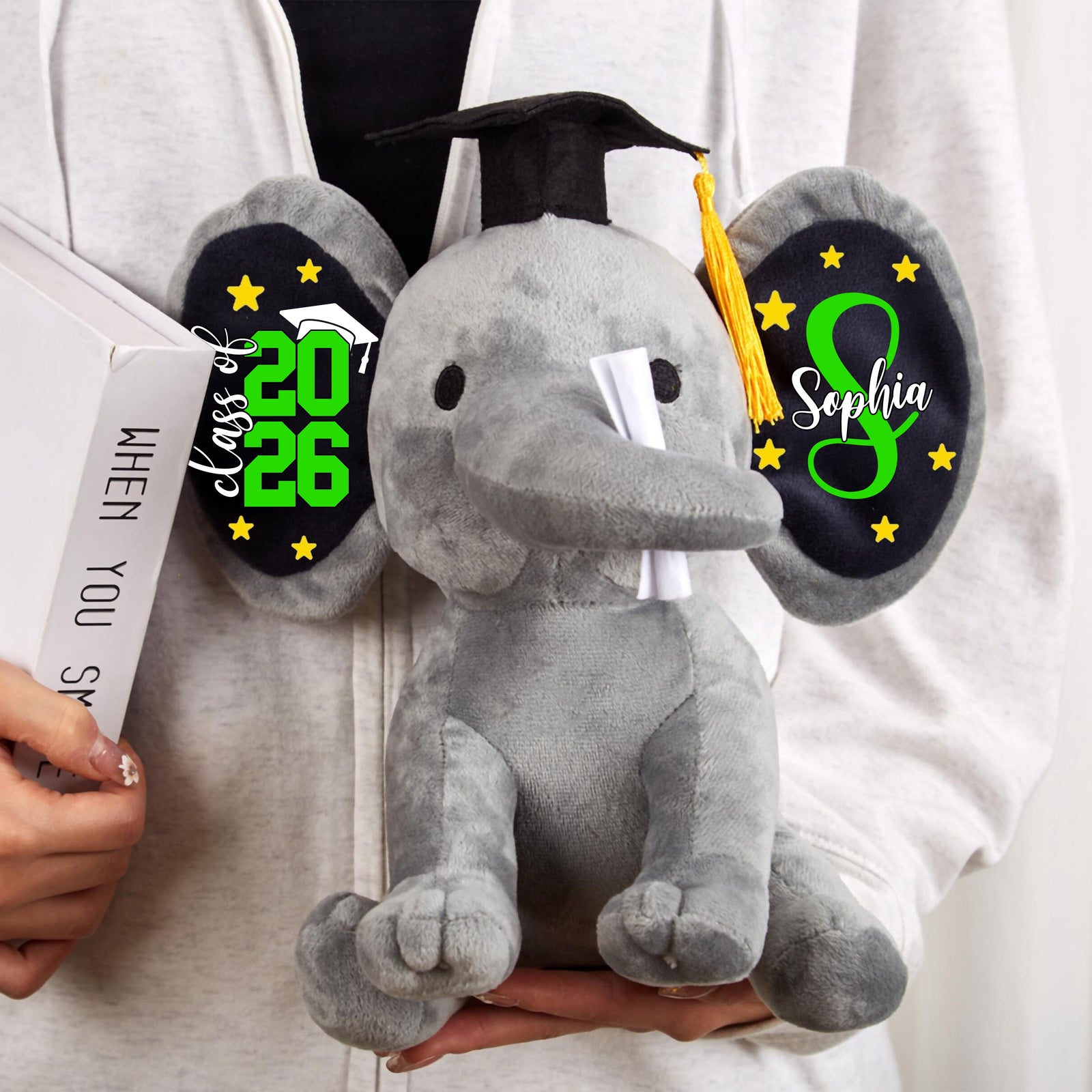 Custom Graduation Class Of 2026 Elephant Stuffed Animal With Name LM32 897683