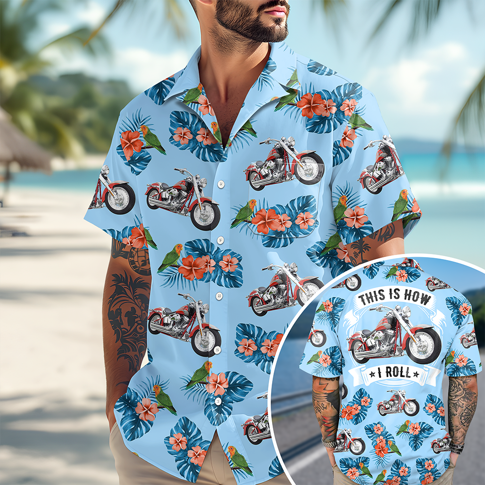 This Is How I Roll - Personalized Upload Vehicle Photo Hawaiian Shirt For Biker CH07 895684