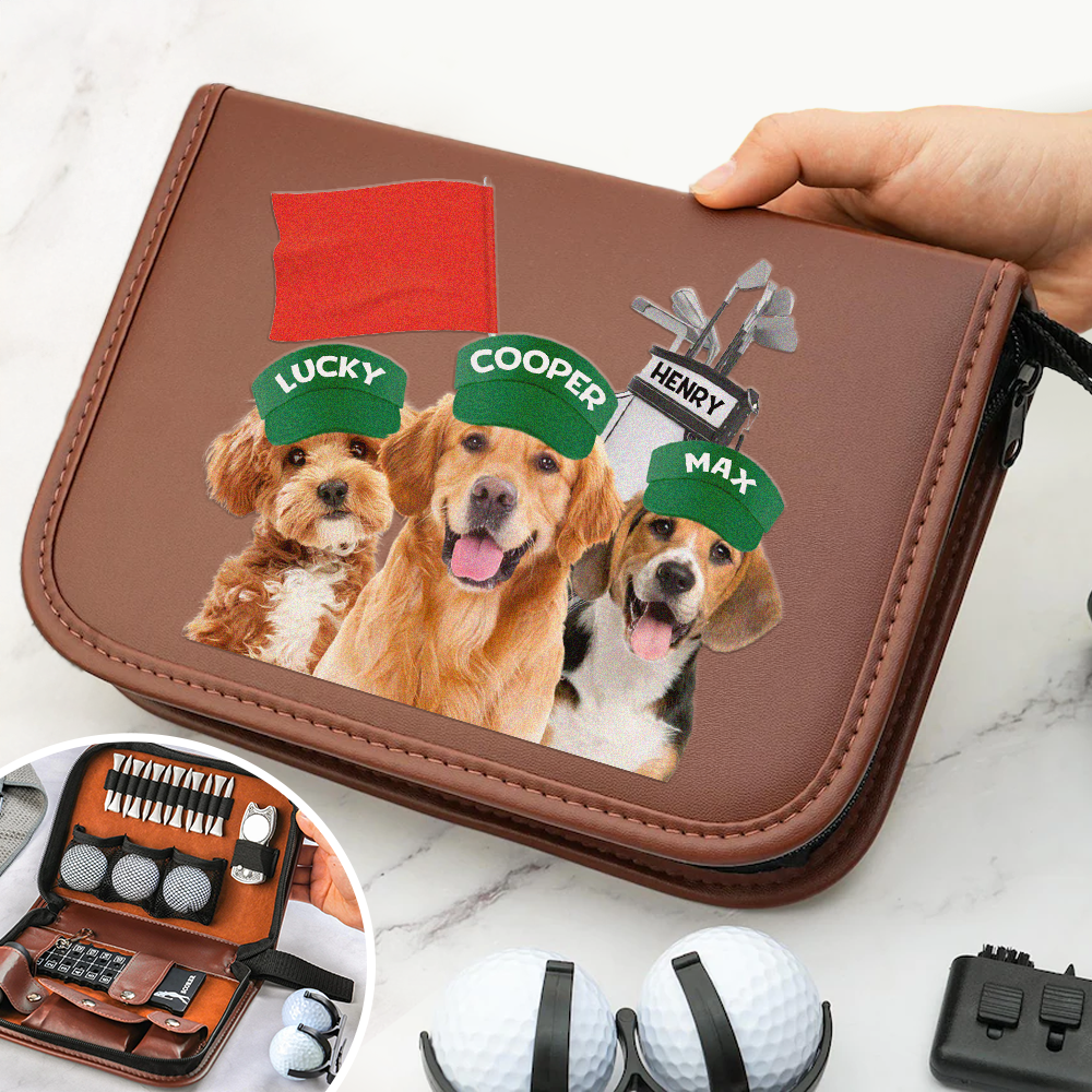 Custom Dog Photo Father's Day Gifts, Golf & Dog Lovers - Dog Dad Gifts - Personalized Golf Bag TH10 169819