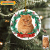 Custom Cat Photo Ceramic Ornament For Christmas N304 889851