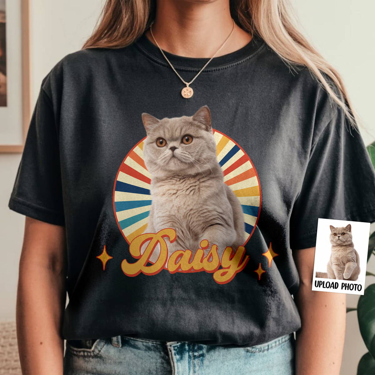 Custom Cute Cat Photo Retro Comfort Shirt For Cat Lovers LM32 895745