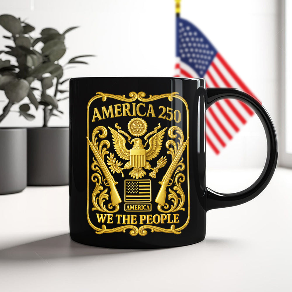 1776 - 2026 America 250th Anniversary Black Mug CH07 899240