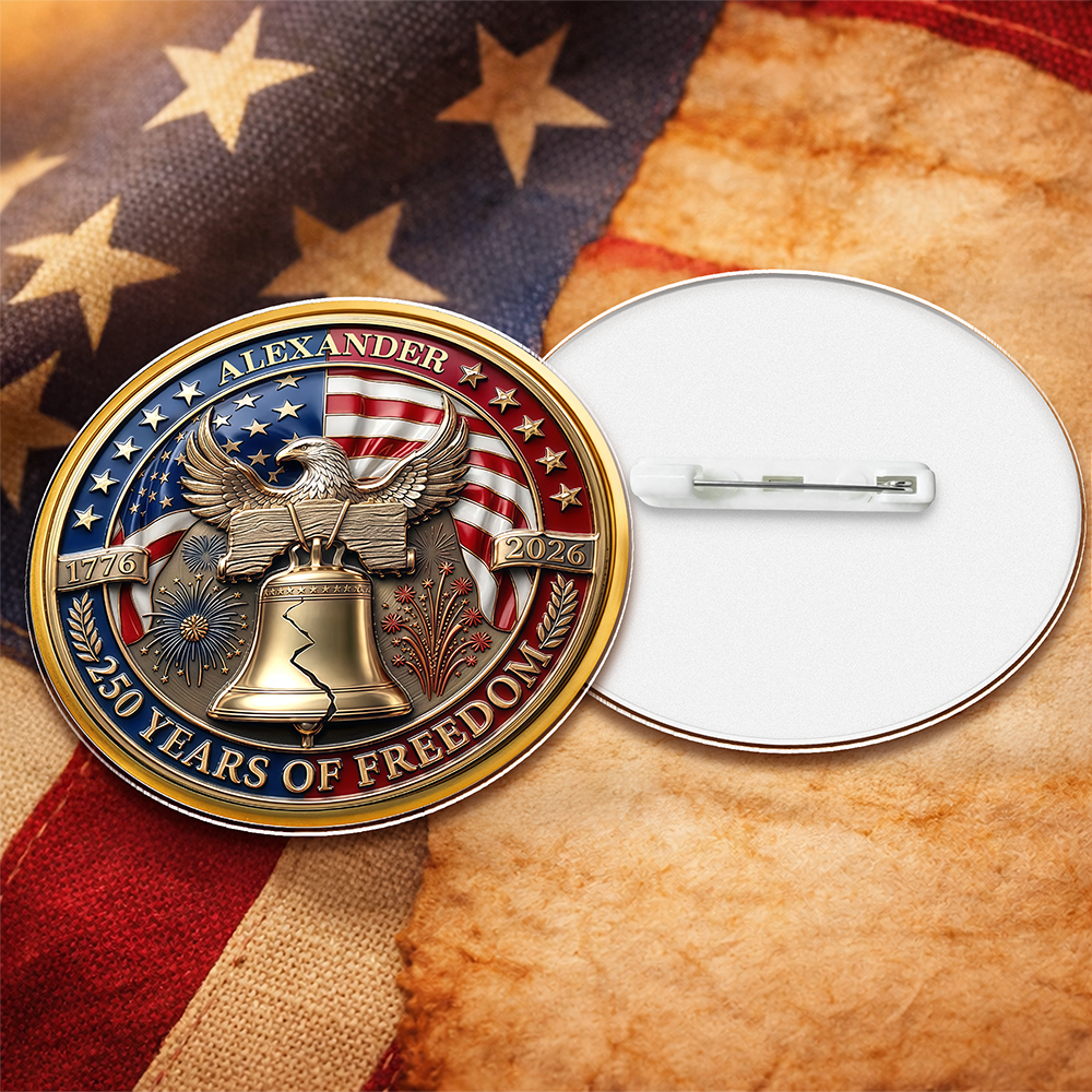 Custom Name 250 Years of Freedom Eagle Lapel Pin LM32 899567